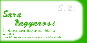 sara magyarosi business card